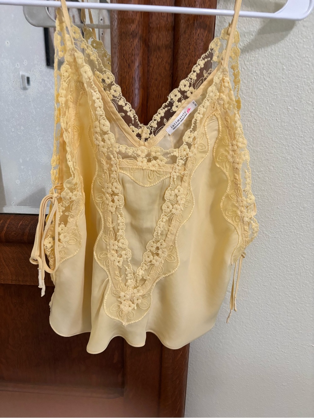 Free People Buttercup Lace-Trim Satin Camisole